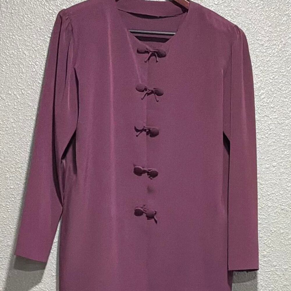 Unbranded Women's Purple and Burgundy Blouse